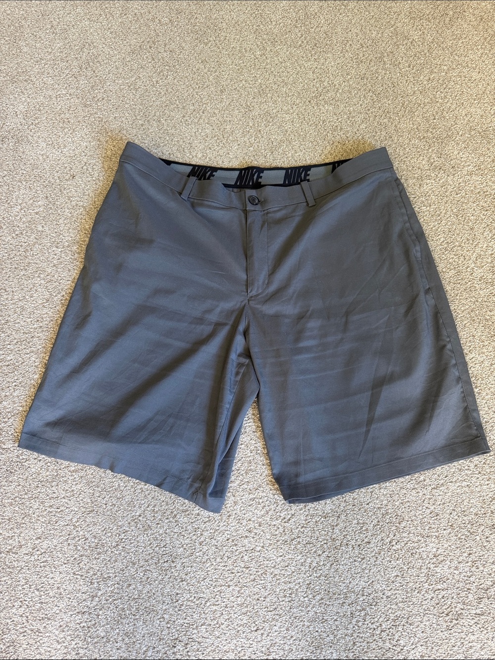 Nike Men’s Dry Fit Gray Flat Front Golf Shorts EUC
